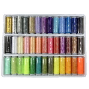 100% fil <span class=keywords><strong>de</strong></span> Polyester fil à coudre rouleau Machine broderie à la main r chaque bobine Durable pour Kit <span class=keywords><strong>de</strong></span> <span class=keywords><strong>couture</strong></span> à domicile - Product Image 2