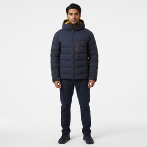 Chaqueta de Plumón para Hombre de Alta Calidad 2025 con Chaleco Acolchado con Capucha, Abrigo de Invierno Estilo Urbano con Logotipo Frontal, Nuevo Estilo para Exteriores - Product Image 1
