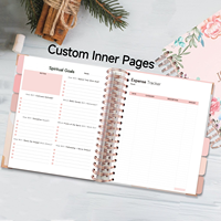 Journal de prière chrétien personnalisé en gros, format A5 B5, reliure spirale, couverture en papier, 48 feuilles, organisateur/agenda pour femmes