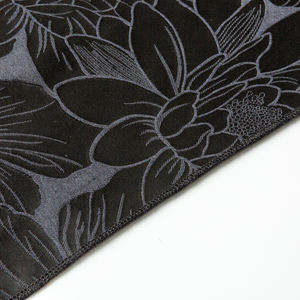 KEER JDM1084M fabricant de fleurs délicates design brocart coton polyester tissu jacquard noir - Product Image 2