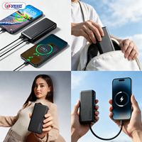 Batterie externe PD35W USB-C/Li-Polymère 10000mAh/20000mAh, charge rapide, port Type-C, entrée Micro USB pour ordinateur portable et téléphone
