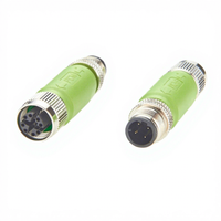 Adaptateur Premier Cable M12 X-Code Femelle D-Code Mâle IP67 avec Contacts Plaqués Or pour Réseaux Ethernet Industriels Profinet