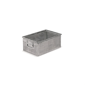Fami Perforated <b>Metal</b> <b>Box</b> With Handles Size 272-4 Capacity 27 Lt Dimensions 450x300x200 Mm Stainless Steel - Product Image 3