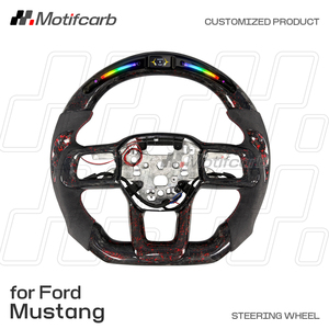 พวงมาลัยอัจฉริยะคาร์บอนไฟเบอร์สีแดง สำหรับฟอร์ด มัสแตง เจเนอเรชั่นที่ 7 S650 ปี 2024-2026 รุ่นดาร์คฮอร์ส GT GTD เชลบี้ คูเป้ - Product Image 2