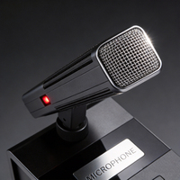 Microphone de conférence filaire à condensateur multi-cœurs avec système XLR, pour enregistrement en studio et streaming, avec écran d'isolation