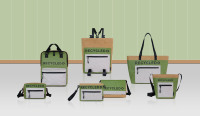 Petit sac simple de 7 pouces en papier kraft froissé, design bicolore, fermeture éclair, pour ranger cartes de visite, documents, cosmétiques