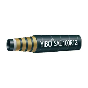SAE 100R12 굴삭기 및 수리 장비 5/8 ''-3/4'' 용 고 임펄스 와이어 나선형 유압 고무 호스