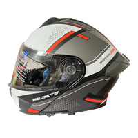 Fabricant personnalisé Casque de moto rabattable Big Tail DOT ECE Casque modulaire à double lentille et intégral