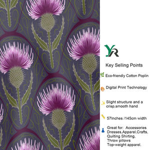 Tissu en coton Chardon écossais Art Nouveau à grande échelle Popeline tissée peignée écologique Style uni Fabricant en vrac - Product Image 5