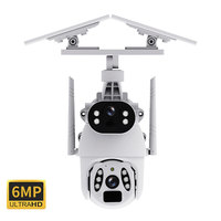 Kamera keamanan CCTV tenaga surya 4K, kamera keamanan CCTV dengan WiFi/4G dan deteksi gerakan untuk pengawasan rumah/kantor