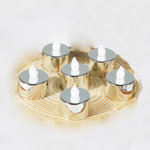 Vela <span class=keywords><strong>LED</strong></span> con Efecto de Chispas, Pequeña, Redonda, Roja, Plateada, Dorada, Funciona con Pilas, con Función Intermitente para Fiestas y Eventos - Product Image 1