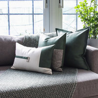RUIYI 2026 Maßgefertigter Quadratischer Kissenbezug Gestreift Vintage Geometrisch Nordisch Luxuriös Modern Leder Kissen Abnehmbar Waschbar Wohnzimmer