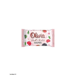 Mixed Berry Gentle Moisturizing Bar <b>Soap</b> with Glycerin and Lanolin for Daily Hand and Body Care 45 g Olivia Milk N White - Product Image 3