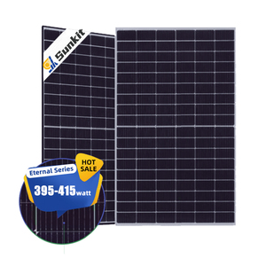 Paneles Solares PERC de Doble Vidrio y Media Celda Tipo N Sunkit 395W-415W, Alta Resistencia a la Temperatura, 21.25% de Eficiencia, Venta al Por Mayor de Fábrica - Product Image 1