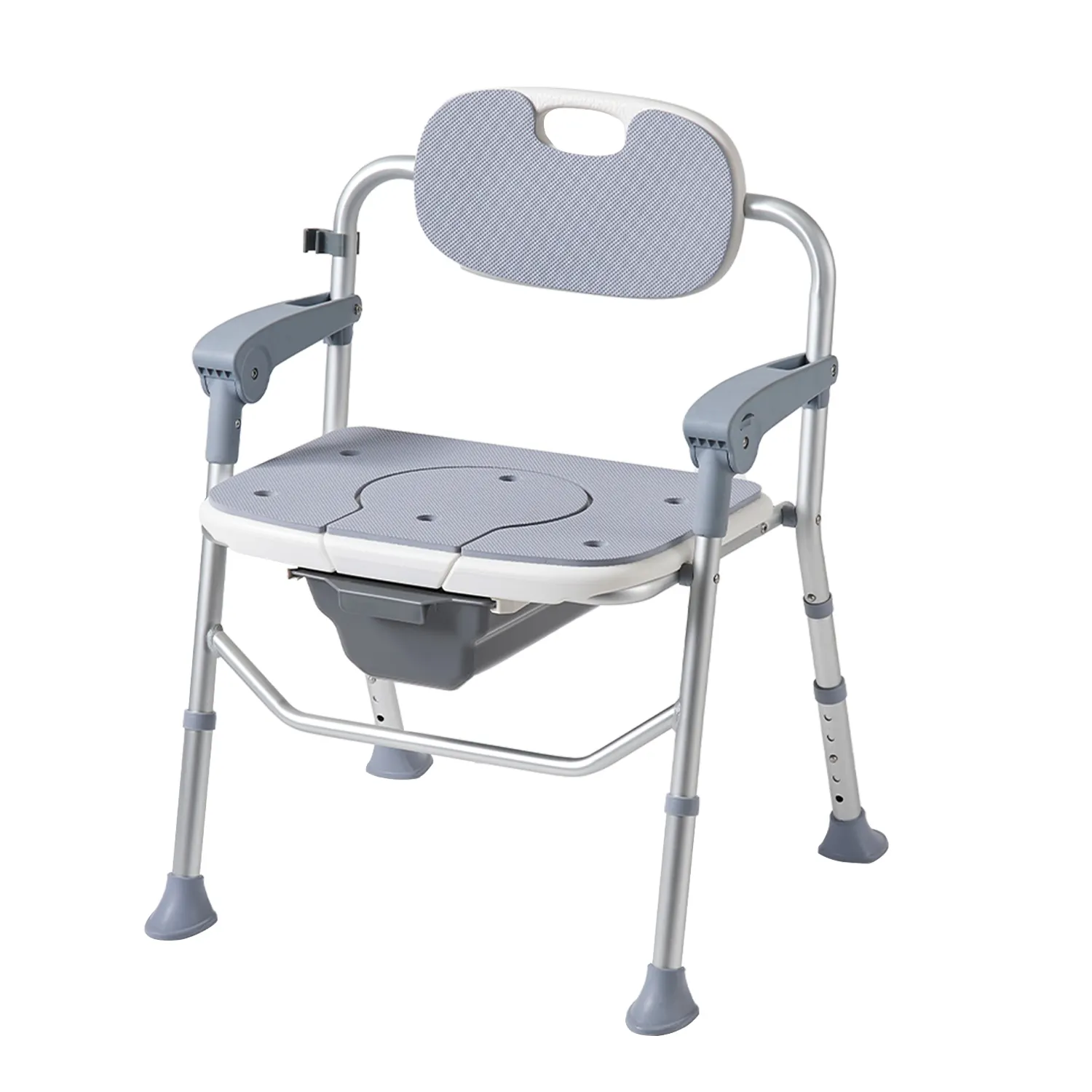 Медицинское оборудование Jiale, кресло для ванной комнаты, стул для душа, стул для ванной, нескользящий коврик для ног, легко складывается, защита от опрокидывания