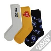 FREE DESIGN & MOCK-UP Chaussettes avec logo personnalisé pour femmes Chaussettes de sport pour femmes avec logo personnalisé