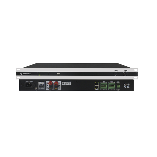 All in One 1U Rack Mount 2 X 150W 8 Ohm Digital Power Amplifier with DSP for Classroom/ Conference Room