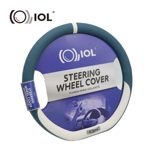 Funda para Volante de Coche Universal Antideslizante IOL, Color Azul Pavo Real, 38 cm, Forma de D, Material PU, Agarre de Masaje, Alta Calidad - Product Image 2