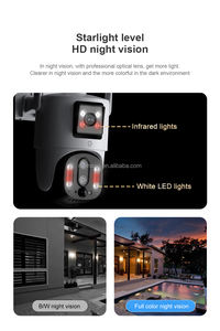 V380 Pro tres lentes inalámbrico 4G 10X Zoom Panel Solar alimentado vigilancia seguridad CCTV Cámara al aire libre 4G tarjeta Sim Cámara Solar - Product Image 5