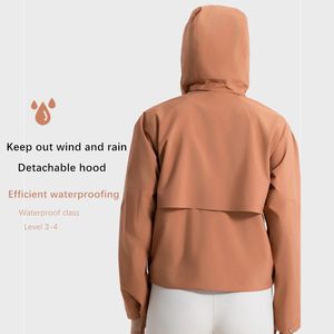 Xsunwing nouveau 100% Nylon course imperméable coupe-vent sport à capuche hiver <span class=keywords><strong>Anorak</strong></span> coupe-vent veste avec poches femmes WDQ039 - Product Image 4