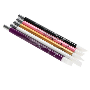 Stylo à manche carré solide pour nail art, gravure creuse, embossage, tête en silicone, applicateur de strass, outil de manucure pour salon - Product Image 6