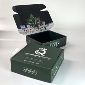 Cajas de Envío con Logotipo Personalizado, <span class=keywords><strong>Caja</strong></span> de Regalo para Empaquetar Rollos de Flores Preinfundidas, <span class=keywords><strong>Caja</strong></span> con Tapa Superior Tipo Libro para Dispensarios y Tiendas de Artículos para Fumadores - Product Image 1
