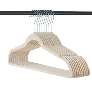<span class=keywords><strong>Cintre</strong></span> en velours Junnuo pour vêtements d'adultes, <span class=keywords><strong>support</strong></span> antidérapant pour armoire intérieure, <span class=keywords><strong>cintre</strong></span> en plastique PP épaissi - Product Image 1