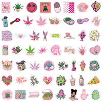 110PCS Trendy girl power cartoon rose weed ticker