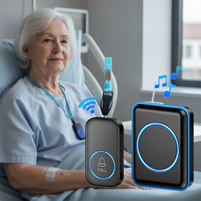 60 Ringtone AU US EU UK Plug LED Wireless Nurse Call System Caregiver Pager With Lanyard SOS Panic Button for Patient Elder Care