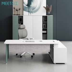 Hot Sale White Office <b>Table</b> Chair Set High Quality Versatile Modern Furniture for Executives/CEOs Durable Feature - Product Image 1