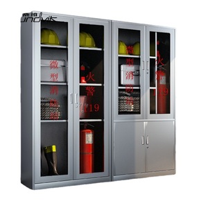 Armoire de station de pompiers miniature Sundvik 1800x1200x400mm en acier inoxydable 201 avec portes vitrées pour le stockage des fournitures d'urgence - Product Image 5