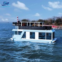 2026 Allhouse HB-1200 Bateaux-maisons entièrement équipés avec 2 chambres et climatisation, pour bateaux de fête, avec barbecue et télévision