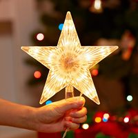 TSINYE LED Weihnachts baum Topper beleuchtet Star Star Tree Topper Plug-in für Indoor Office Weihnachten Neujahr Urlaub Baum Dekoration