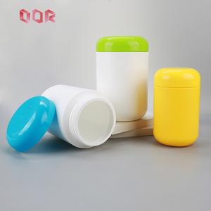 Colored Customized Protein Can HDPE <b>Plastic</b> Supplement Storage Container Empty <b>Jars</b> For Health Products Packaging With Screw Cap - Product Image 4