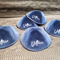 Kippot en velours personnalisables, Kippa juive brodée et imprimée numériquement, Yarmulke pour Bar Mitzvah et chapeaux de mariage