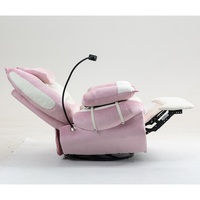 Rosa-Weißer Verstellbarer Relaxsessel mit Fernbedienung, Heimkino-Gaming-Sitz, Schaukelstuhl, Smart Elektrischer Chaiselongue-Sessel