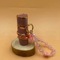 Breloques uniques en forme de fleur et de nœud, perles acryliques assorties, flacon de parfum de voyage de 15 ml, mini flacon pulvérisateur de parfum porte-clés