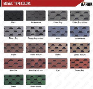 Tuiles de toiture en mosaïque d'asphalte, fabrication chinoise, bon marché, bonne durabilité, couleur personnalisable - Product Image 5