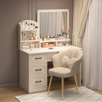 Table de toilette OEM avec miroir LED, table de maquillage avec miroir, armoire de rangement avec miroir, table de maquillage