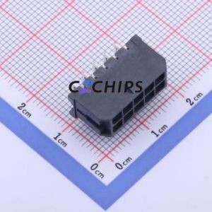 430451000 Wire-to-Board Pin Header Bent Lead Through Hole,P=3mm Connector 2x5P 3mm Right Angle Insert Micro-Fit (MX 3.0) - Product Image 1