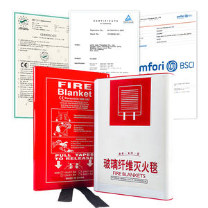 ผ้าห่มกันไฟใยแก้ว JOEN EN1869:2019 ได้รับการรับรอง ทนความร้อนได้ถึง 550 องศาเซลเซียส หนา 0.43 มม. สำหรับความปลอดภัยในบ้านและการดับเพลิง - Product Image 1
