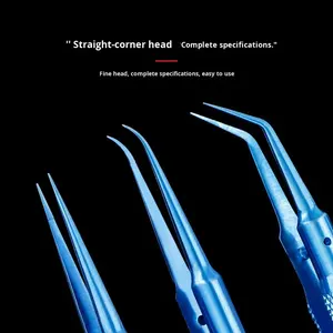 คีมผ่าตัดเย็บแผลแบบด้ามกลมทำจากไทเทเนียมอัลลอยด์ สำหรับศัลยกรรมติดตาสองชั้น หัวตรง/โค้ง - Product Image 2