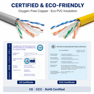 <span class=keywords><strong>Cable</strong></span> <span class=keywords><strong>Ethernet</strong></span> Cat5e UTP de Cobre Libre de Oxígeno de Alta Calidad, 305m 1000ft, 26 AWG, Revestimiento de PVC Ecológico, <span class=keywords><strong>8</strong></span> Conductores, para Interiores, LAN, Banda Ancha - Product Image 5