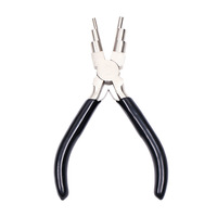 Pince à bijoux multifonction 6-en-1 à bout rond et résistante, pour le façonnage de fils, usage industriel et DIY