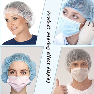 Chapeau bouffant <span class=keywords><strong>jetable</strong></span> 100 pièces 21 pouces (environ 53.3 cm) filet à cheveux capuchon anti-poussière élastique pour couvre-chef de cuisine de service <span class=keywords><strong>alimentaire</strong></span> - Product Image 5