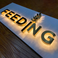 Enseigne Lumineuse LED 3D en Métal Koncept OEM, Lettres Rétroéclairées et Personnalisables