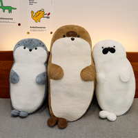 Boneka Anjing Laut Super Lembut dan Lucu dengan Bentuk 3D dan Kain Ramah Kulit dalam Berbagai Ukuran dengan Isian Kapas PP