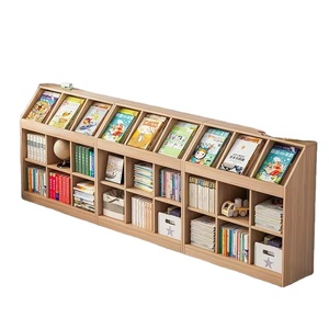 Étagère de rangement pour enfants, étagère pour livre d'atterrissage, étagère d'école, Design en bois, bibliothèque Nature, style Offres Spéciales - Product Image 1