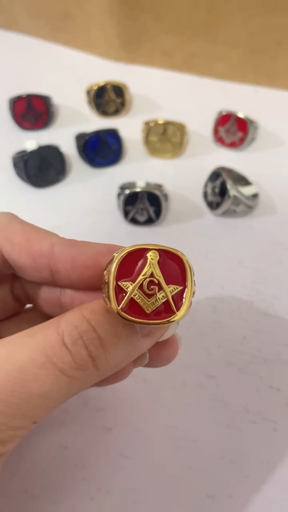 Wholesale Price Gold Ring Masonic Jewelry Freemason Rings