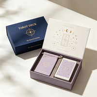 Coffret de cartes de tarot en gros, emballage personnalisé, boîte cadeau magnétique pliable pour jeu d'oracle, sorcellerie, spirituel, cadeau d'anniversaire